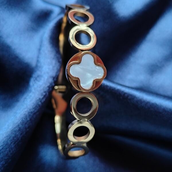 White Clover Kada Bracelet