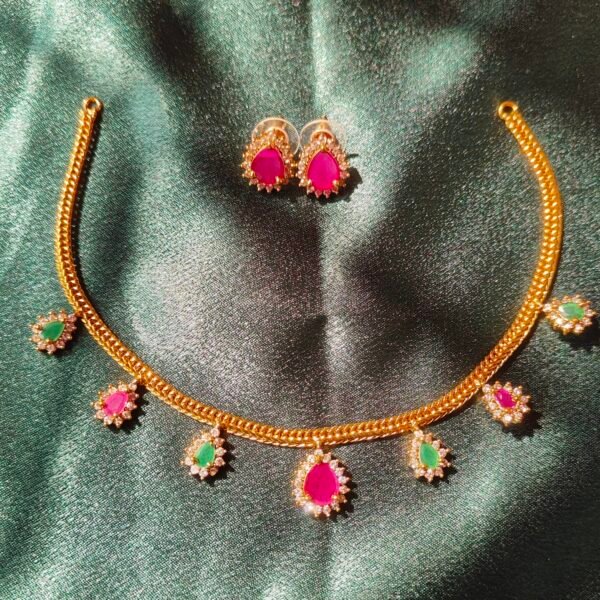 Multi-Colour Flower Shaped Necklace