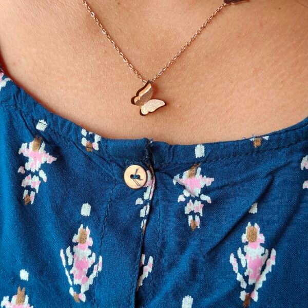 Rose gold butterfly chain